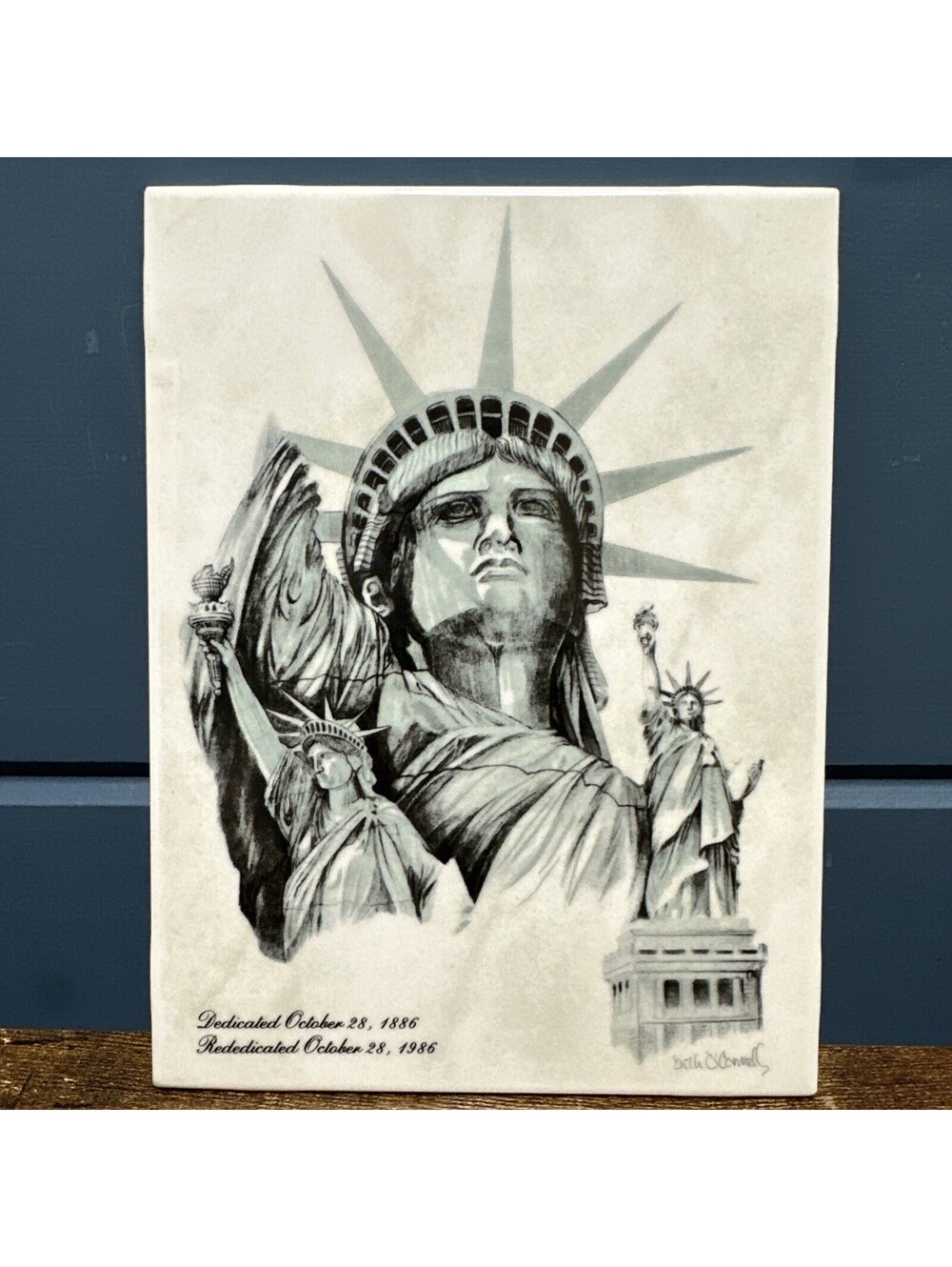 Vintage New Statue of Liberty, Tile by ColorTile , 100 Anniversary 1886 - 1986